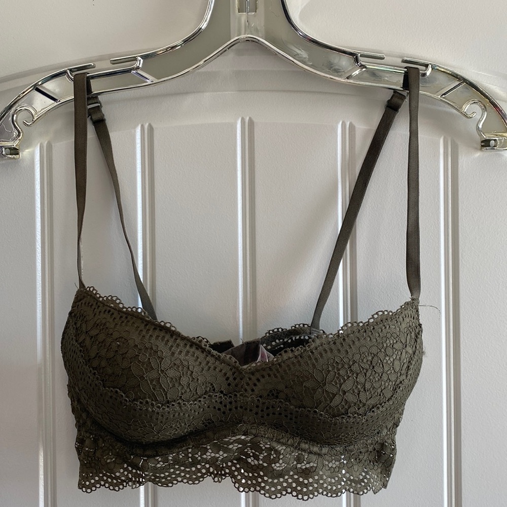 Olive green bra